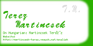 terez martincsek business card
